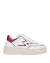 Moaconcept Woman Sneakers White Size 6.5 Soft Leather, Textile Fibers In White