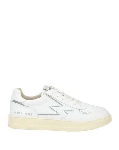 Moaconcept Woman Sneakers White Size 7.5 Leather, Textile Fibers