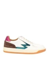Moaconcept Woman Sneakers White Size 6.5 Leather, Textile Fibers In White