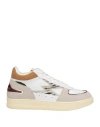 Moaconcept Woman Sneakers White Size 7.5 Soft Leather, Textile Fibers In White