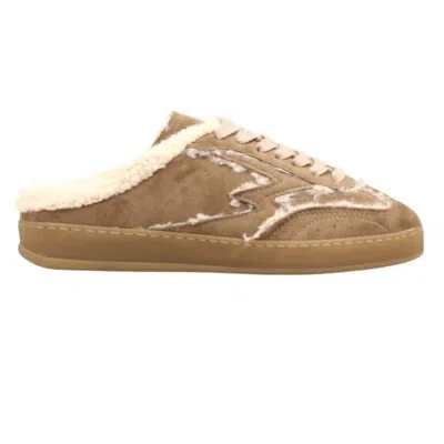 Moaconcept Women's Club Mule Sneaker In Shearling Butter In Beige