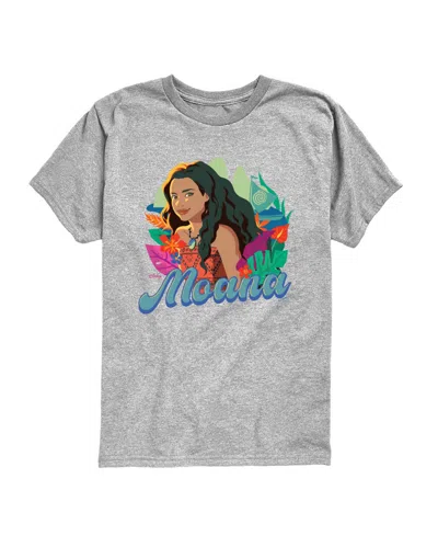Moana Kids' Boys' 8-20 Live Action Florals Graphic T-shirt In Gray