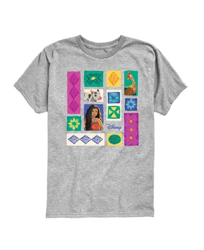 Moana Kids' Boys' 8-20 Live Action Heihei And Pua Short-sleeve T-shirt In Gray