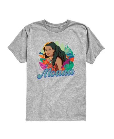 Moana Babies' Toddler Boys' 2t-5t Live Action Florals Short-sleeve T-shirt In Gray