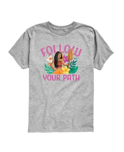 Moana Babies' Toddler Boys' 2t-5t Live Action Follow Your Path Short-sleeve T-shirt In Gray