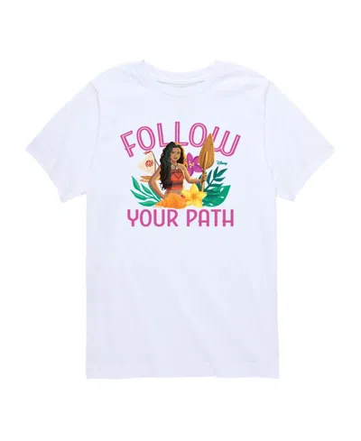 Moana Babies' Toddler Boys' 2t-5t Live Action Follow Your Path Short-sleeve T-shirt In White
