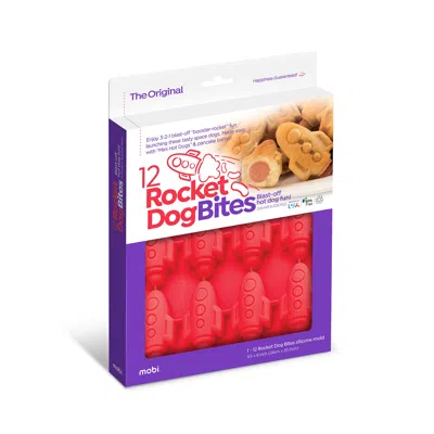 Mobi 12 Pigs In A Blanket Silicone Snack Mold, Mini Rocket Dogs In Red