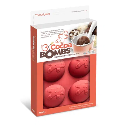 Mobi Hot Chocolate Silicone Cocoa Bombs Molds, Gingerbread Man In Red