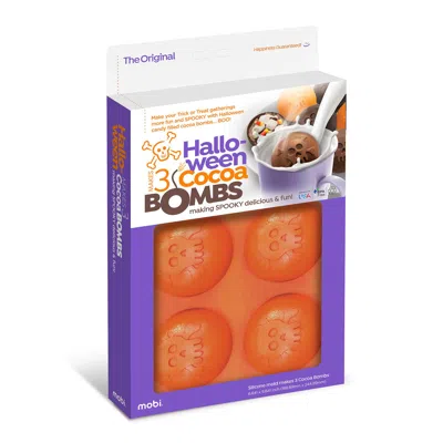 Mobi Hot Chocolate Silicone Cocoa Bombs Molds, Halloween Skull In Purple