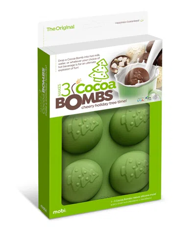 Mobi Hot Chocolate Silicone Cocoa Bombs Molds, Holiday Trees In Green