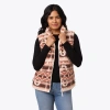 Mobile Warming Upland Printed Heated High-pile Fleece Vest In Neutral