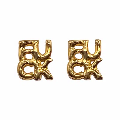 Moca Jewellery Women's Fuck + Fuck Earrings - Gold Vermeil