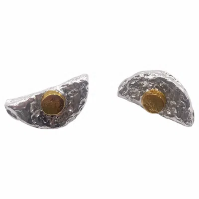 Moca Jewellery Women's Half Moon Earrings - Gold
