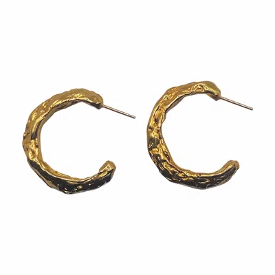 Moca Jewellery Women's Hoop Earrings - Gold