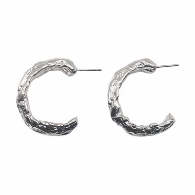 Moca Jewellery Women's Hoop Earrings - Silver