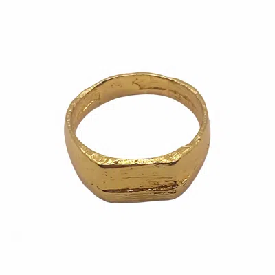 Moca Jewellery Women's Oceanpressed Ring - Gold