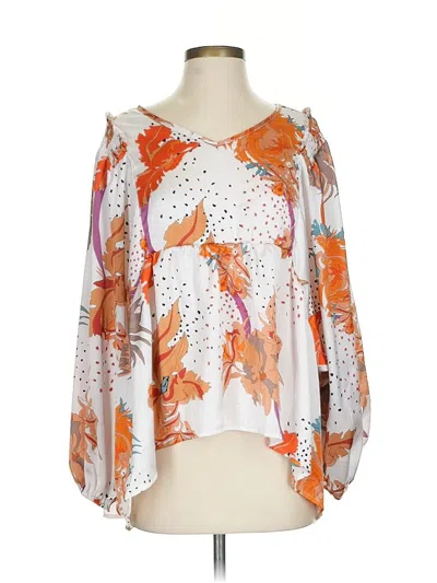 Pre-owned Mod Boutique 3/4 Sleeve Blouse In Orange