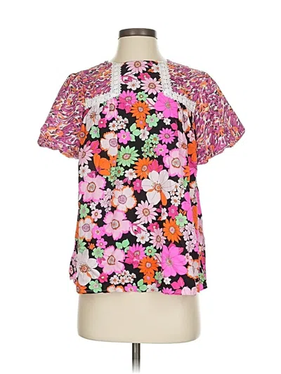 Pre-owned Mod Boutique Short Sleeve Blouse In Pink