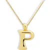 Mod + Jo Blake Bubble Letter Pendant Necklace In Gold