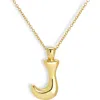 Mod + Jo Blake Bubble Letter Pendant Necklace In Gold