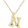 Mod + Jo Blake Bubble Letter Pendant Necklace In Gold