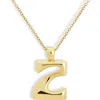 Mod + Jo Blake Bubble Letter Pendant Necklace In Gold