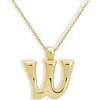 Mod + Jo Blake Bubble Letter Pendant Necklace In Gold