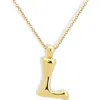 Mod + Jo Blake Bubble Letter Pendant Necklace In Gold