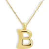 Mod + Jo Blake Bubble Letter Pendant Necklace In Orange