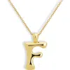Mod + Jo Blake Bubble Letter Pendant Necklace In Neutral