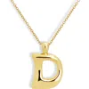 Mod + Jo Blake Bubble Letter Pendant Necklace In Gold