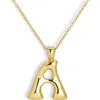 Mod + Jo Blake Bubble Letter Pendant Necklace In Gold
