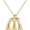 Mod + Jo Blake Bubble Letter Pendant Necklace In Gold