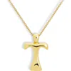 Mod + Jo Blake Bubble Letter Pendant Necklace In Gold