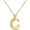Mod + Jo Blake Bubble Letter Pendant Necklace In Orange