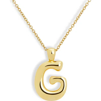 Mod + Jo Blake Bubble Letter Pendant Necklace In Green
