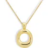 Mod + Jo Blake Bubble Letter Pendant Necklace In Gold