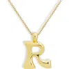 Mod + Jo Blake Bubble Letter Pendant Necklace In Pink