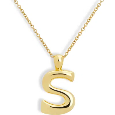 Mod + Jo Blake Bubble Letter Pendant Necklace In Sand