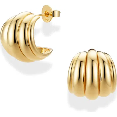 Mod + Jo Colbie Hoop Earrings In Red