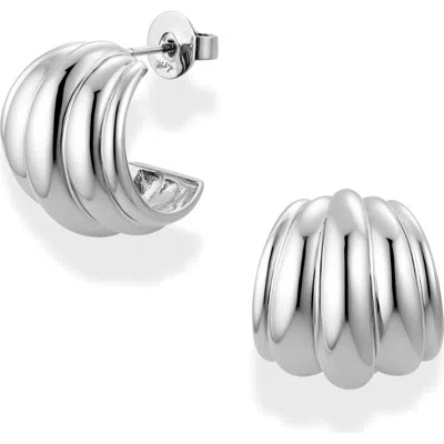 Mod + Jo Colbie Hoop Earrings In Silver