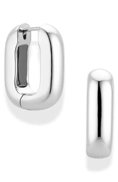 Mod + Jo Elly Petite Hoop Earrings In Silver