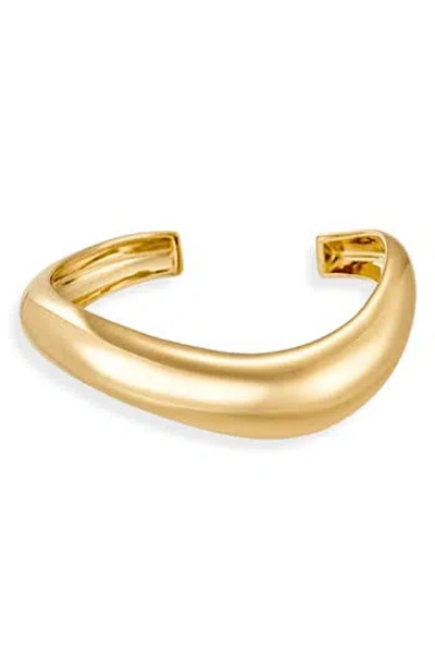 Mod + Jo Giselle Domed Cuff Bracelet In Gold