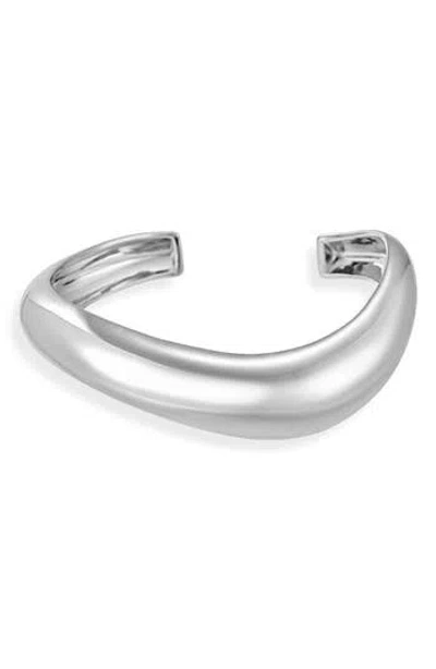 Mod + Jo Giselle Domed Cuff Bracelet In Silver