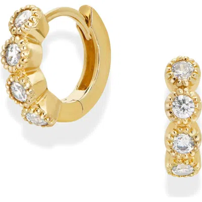 Mod + Jo Hilary Milgrain Huggie Hoop Earrings In Gold