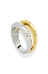 Mod + Jo Kyle Two-tone Open Ring In Multi
