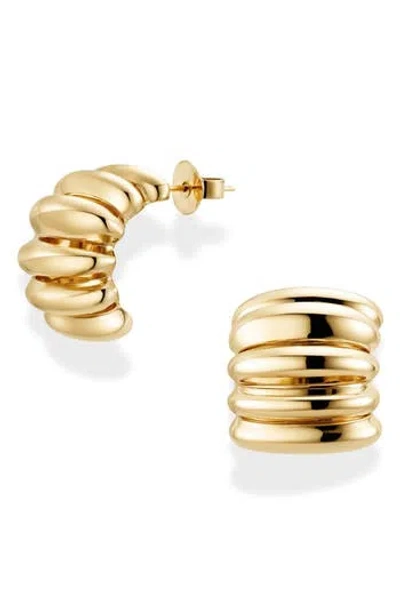 Mod + Jo Laurel Statement Stud Earrings In Gold