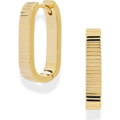 Mod + Jo Malorie Textured Hoop Earrings In Gold