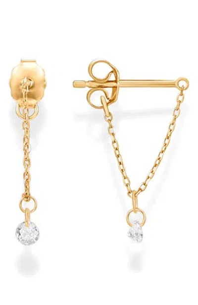 Mod + Jo Tara Chain Hoop Stud Earrings In Gold