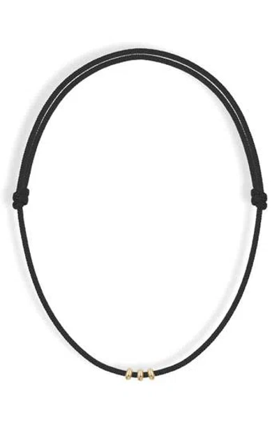 Mod + Jo Tommy Cord Necklace In Black
